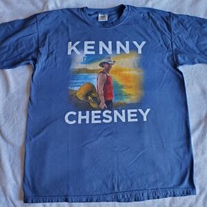 Kenny Chesney Shirt Mens XL Blue Songs for the Saints Tour 2019 Concert Tee